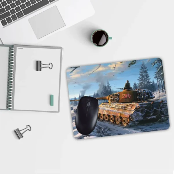 204Tank On Battele Illustration Mouse Pad